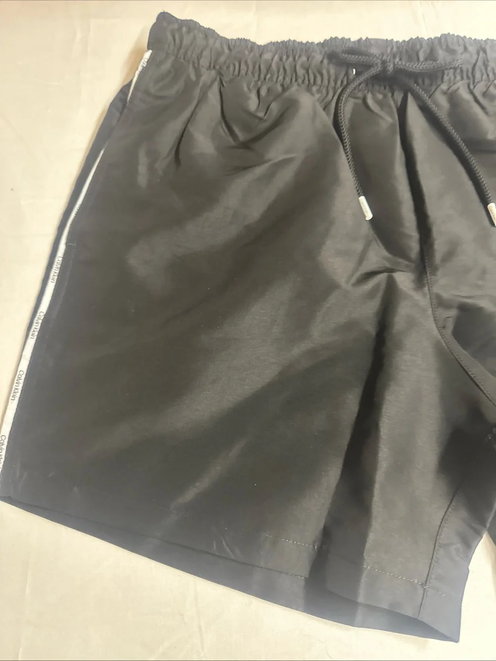 Calvin Klein Black and White Swim Shorts